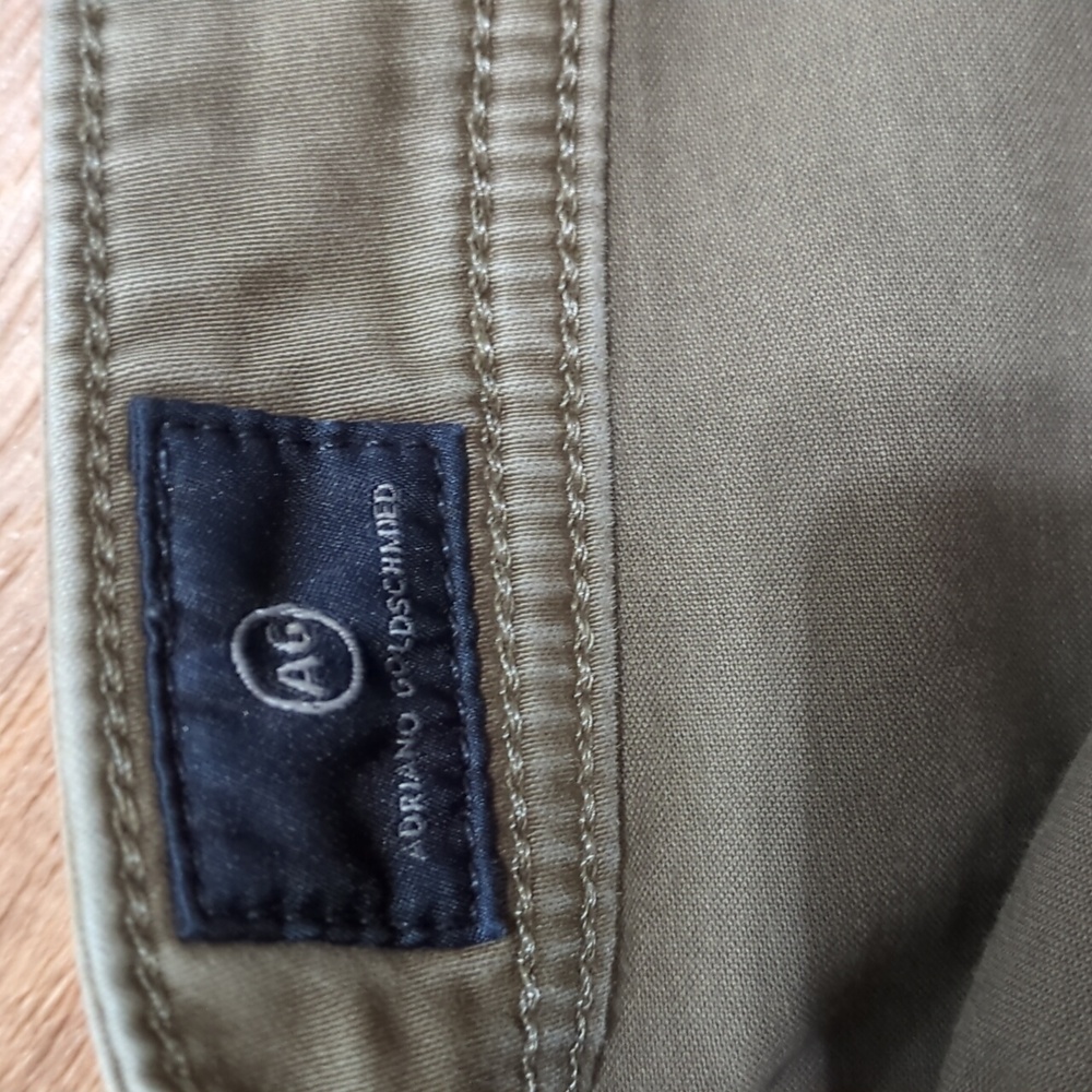 AG Adriano Goldschmied Men's Green Everett Slim Straight Size 34/34 - Picture 4 of 7